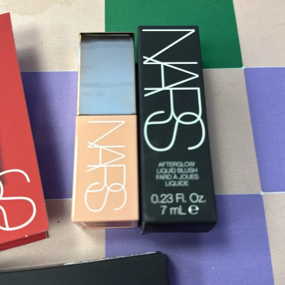 NARS Makeup Set Orgasm Afterglow liquid blush Black Eyeliner & Climax mascara